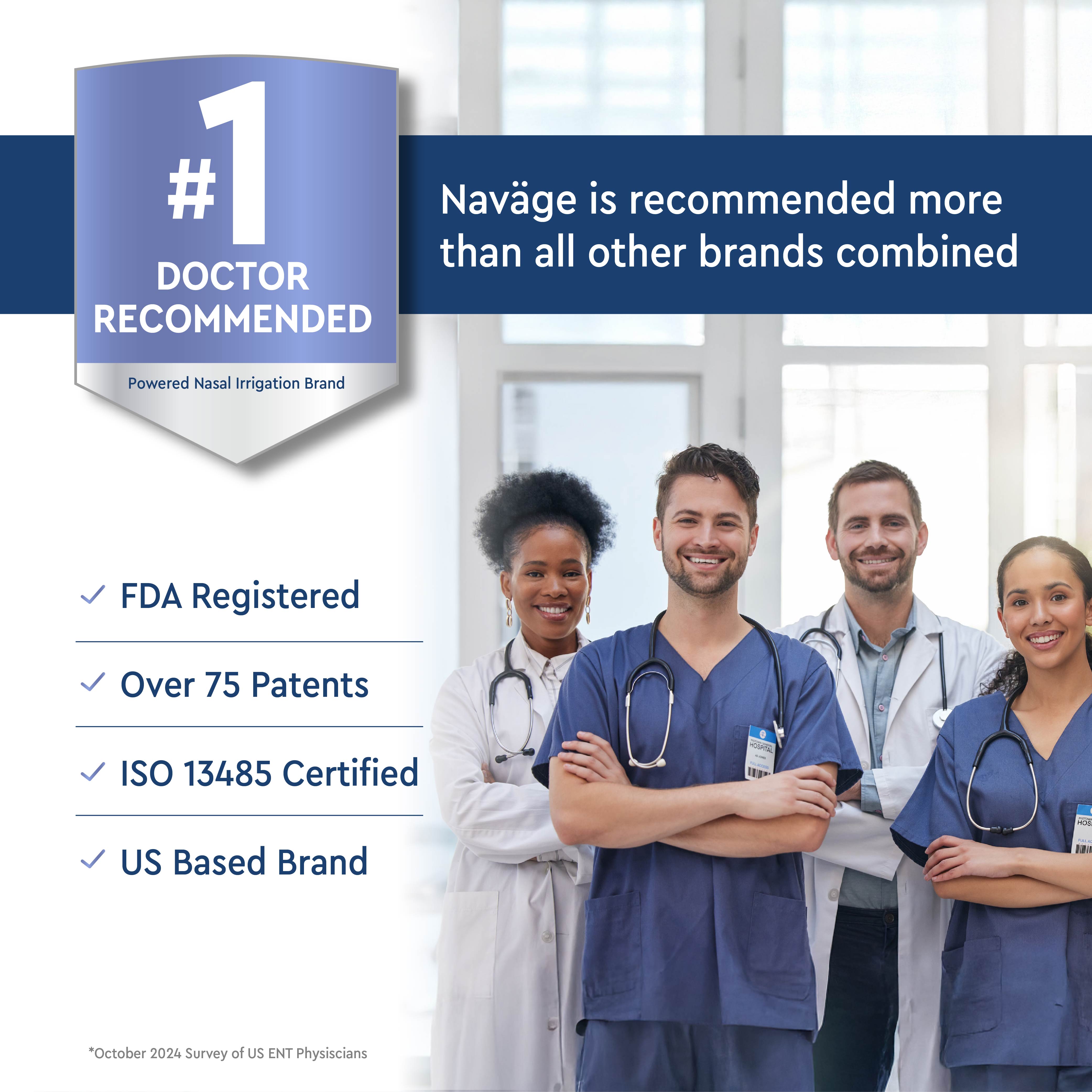 Naväge Deluxe Bundle: Nose Cleaner, 30 SaltPods, Countertop Caddy, Travel Bag