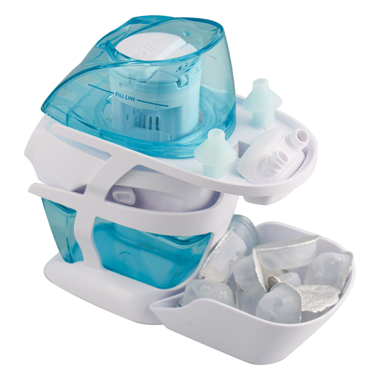 Naväge Essentials Plus Bundle: Nose Cleaner, 30 SaltPods, Countertop Caddy, Custom Cleaning Kit