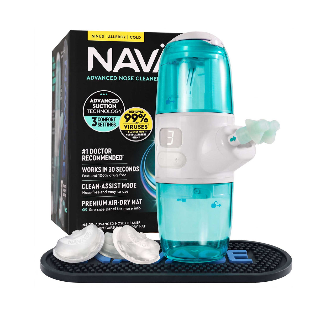 Navage Advanced Nose Cleaner - Powered Suction Nasal Irrigation System