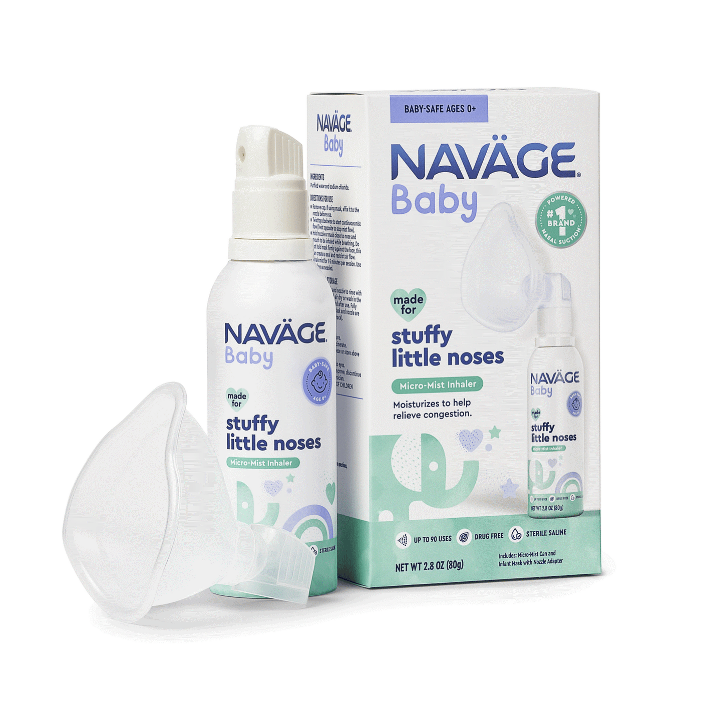 Navage Baby Micro Mist Inhaler | Soothing Saline Mist