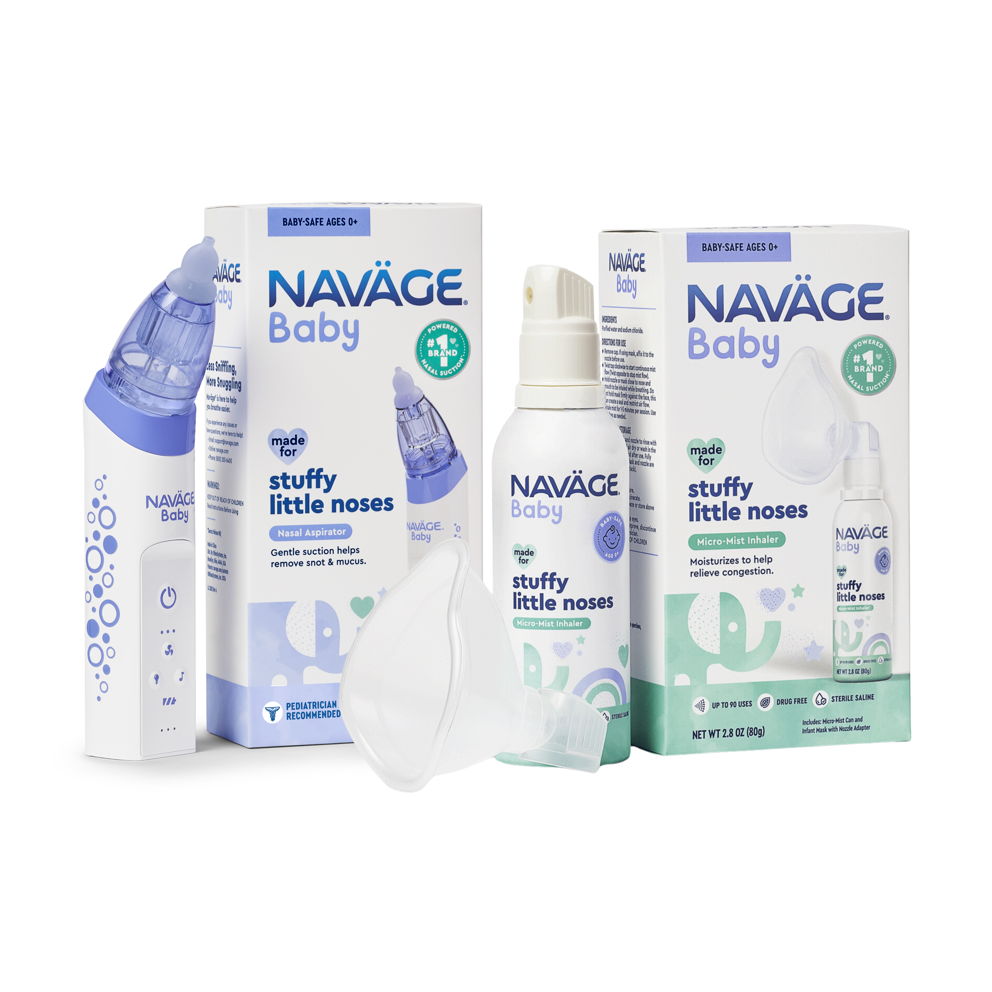 Naväge Baby Bundle: Baby Nasal Aspirator + Micro-Mist Inhaler