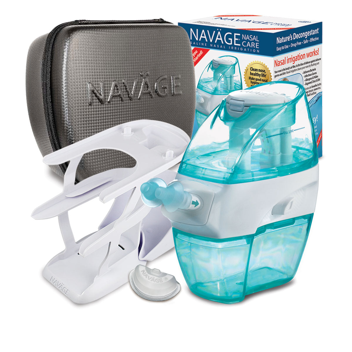 Navage Nasal Care Starter Bundle: Navage Nose Cleaner and 18 SaltPods.  858492004149